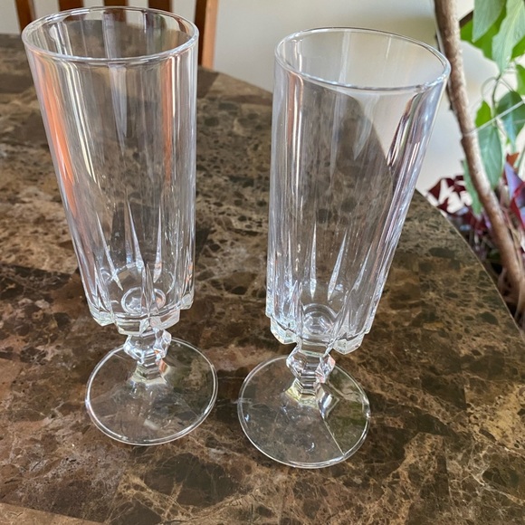 Crystal Champagne Flutes set of 2 - Picture 6 of 9
